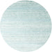 Square Machine Washable Contemporary Light Steel Blue Rug, wshcon958