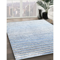 Contemporary Pale Blue Modern Rug, con959