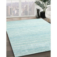 Contemporary Jeans Blue Modern Rug, con961