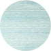 Sideview of Contemporary Jeans Blue Modern Rug, con961