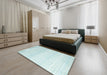 Contemporary Jeans Blue Modern Rug in a Bedroom, con961