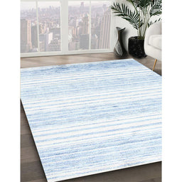 Machine Washable Contemporary Water Blue Rug in a Family Room, wshcon962