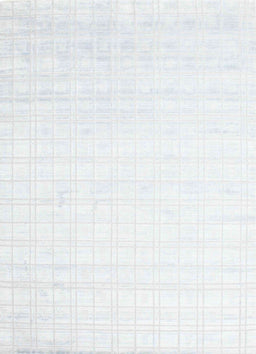 Contemporary Water Blue Solid Rug, con963