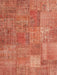 Machine Washable Contemporary Fire Red Rug, wshcon964