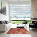 Square Machine Washable Contemporary Red Rug in a Living Room, wshcon965