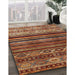 Machine Washable Contemporary Saffron Red Rug in a Family Room, wshcon966