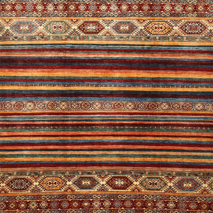 Contemporary Saffron Red Modern Rug, con966