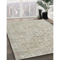 Contemporary Green Modern Rug, con967