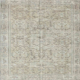 Square Contemporary Green Modern Rug, con967