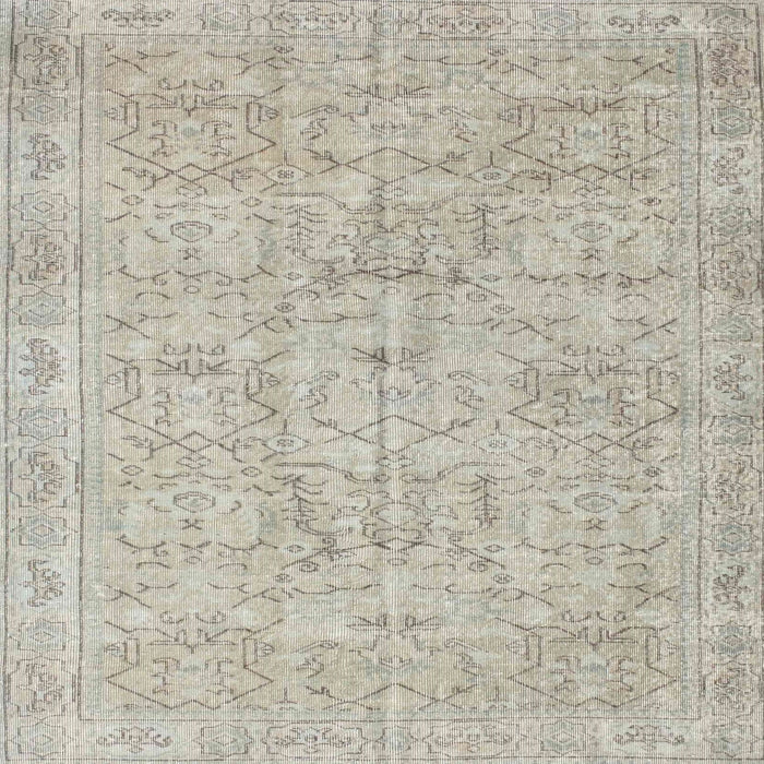 Square Contemporary Green Modern Rug, con967