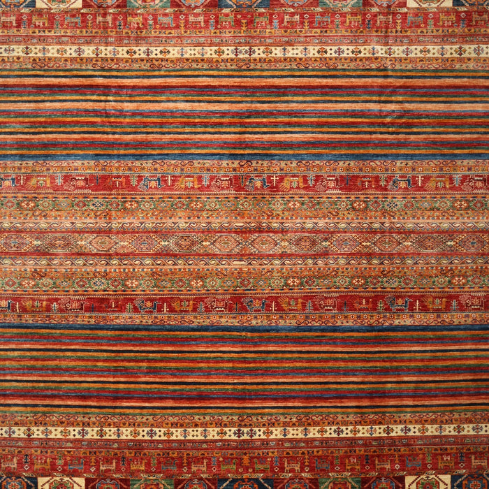 Contemporary Bronze Brown Oriental Rug, con969