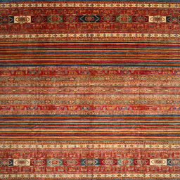 Sideview of Machine Washable Contemporary Bronze Brown Rug, wshcon969