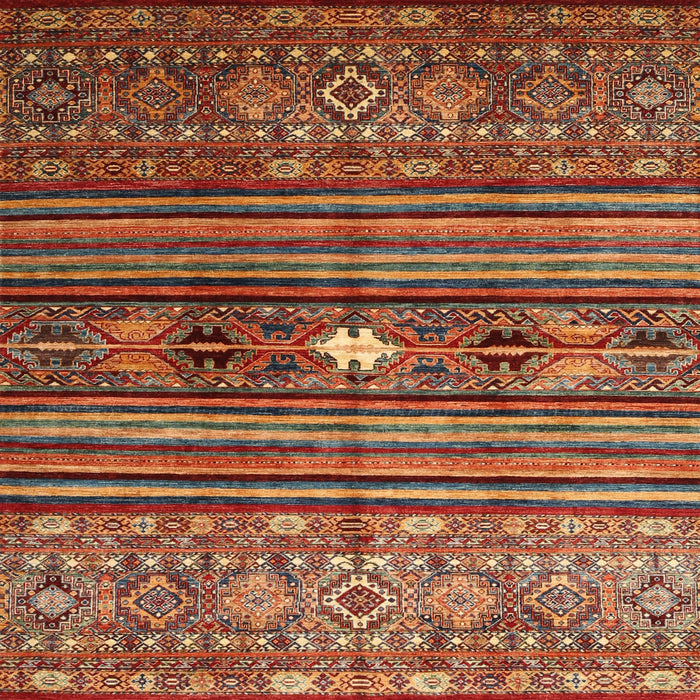 Square Contemporary Red Modern Rug, con971