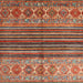 Sideview of Machine Washable Contemporary Orange Brown Rug, wshcon972