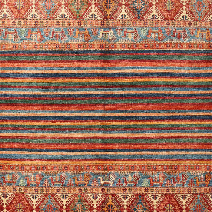 Contemporary Orange Brown Modern Rug, con972