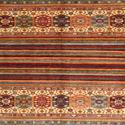 Square Contemporary Brown Modern Rug, con973