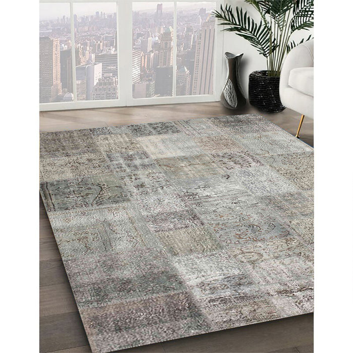 Machine Washable Contemporary Granite Gray Rug in a Family Room, wshcon974