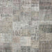 Square Contemporary Granite Gray Patchwork Rug, con974