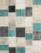 Contemporary Desert Sand Beige Patchwork Rug, con976