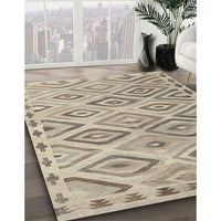 Contemporary Khaki Green Southwestern Rug, con978