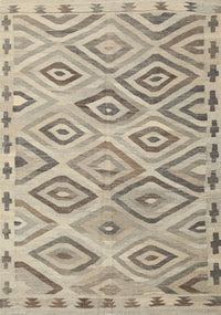 Machine Washable Contemporary Khaki Green Rug, wshcon978