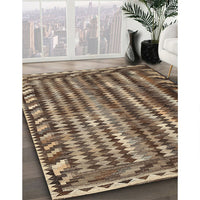 Contemporary Camel Brown Modern Rug, con979