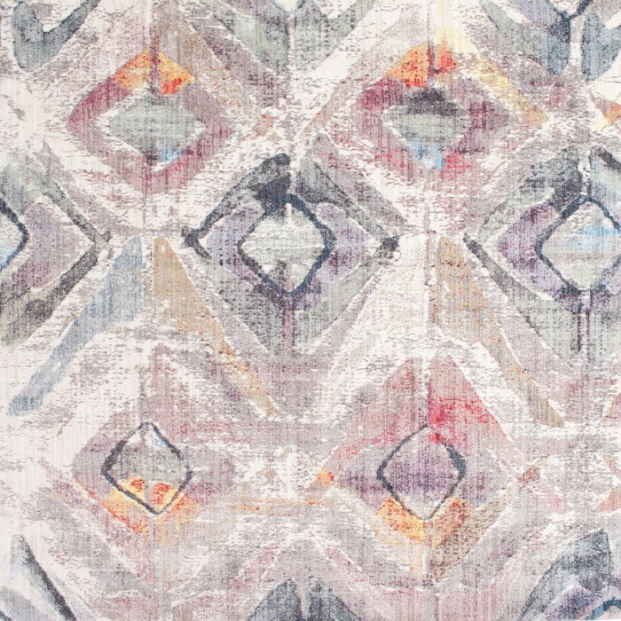 Square Contemporary Dark White Beige Modern Rug, con980