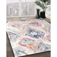 Contemporary Rosy Brown Pink Modern Rug, con981