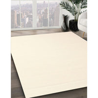 Contemporary Beige Solid Rug, con983