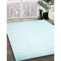 Contemporary Light Slate Blue Modern Rug, con985