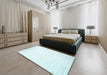 Machine Washable Contemporary Light Slate Blue Rug in a Bedroom, wshcon985