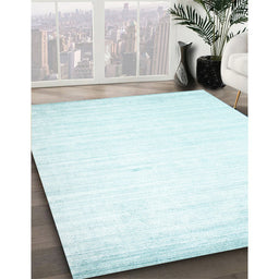 Machine Washable Contemporary Light Slate Blue Rug in a Family Room, wshcon985