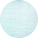 Sideview of Contemporary Light Slate Blue Modern Rug, con985