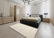 Machine Washable Contemporary Gold Rug in a Bedroom, wshcon986