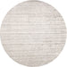 Square Machine Washable Contemporary Pale Silver Gray Rug, wshcon987