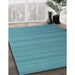 Contemporary Light Sea Green Modern Rug in Family Room, con991