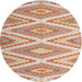 Sideview of Contemporary Brown Southwestern Rug, con993