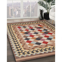 Contemporary Chestnut Brown Modern Rug, con997