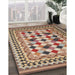 Machine Washable Contemporary Chestnut Brown Rug in a Family Room, wshcon997