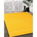 Machine Washable Contemporary Deep Yellow Rug in a Family Room, wshcon999