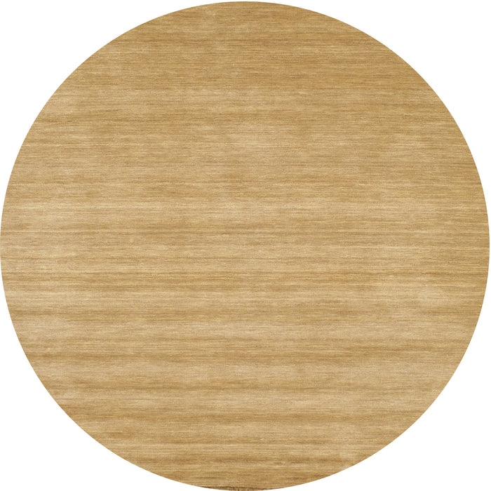 Sideview of Contemporary Yellow Solid Rug, con99