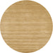 Sideview of Contemporary Yellow Solid Rug, con99