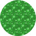 Square Machine Washable Transitional Green Rug in a Living Room, wshpat1grn