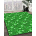 Machine Washable Transitional Green Rug in a Family Room, wshpat1grn