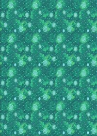 Machine Washable Transitional Medium Spring Green Rug, wshpat1lblu