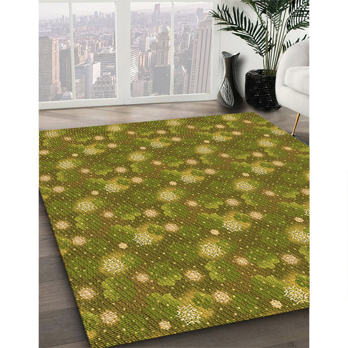 Machine Washable Transitional Dark Bronze Brown Rug in a Family Room, wshpat1org
