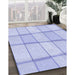 Machine Washable Transitional Blue Rug in a Family Room, wshpat10blu