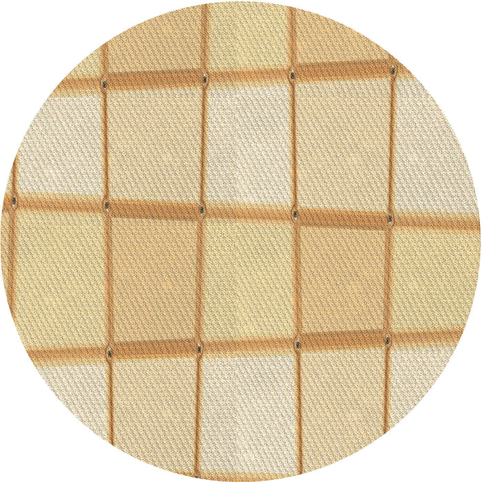 Square Machine Washable Transitional Sun Yellow Rug in a Living Room, wshpat10brn