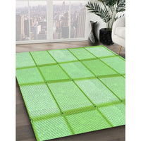 Patterned Green Rug, pat10grn