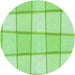 Square Patterned Green Rug, pat10grn